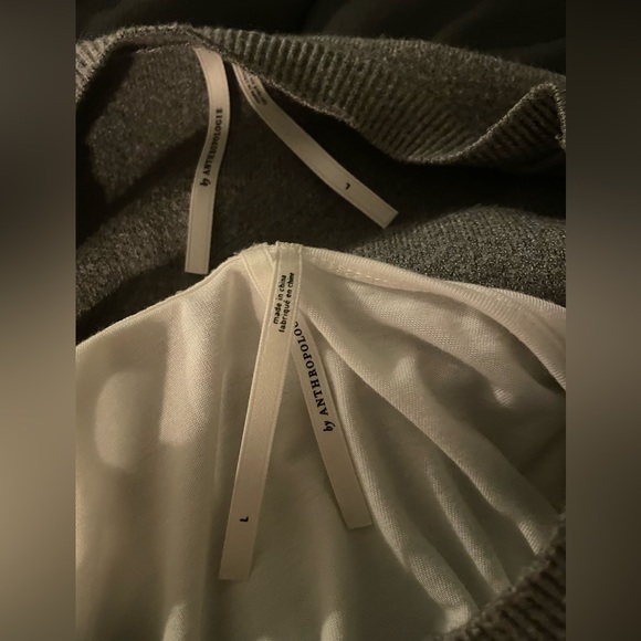 Anthropologie Gray and Cream Knotted Dress - Picture 5 of 7